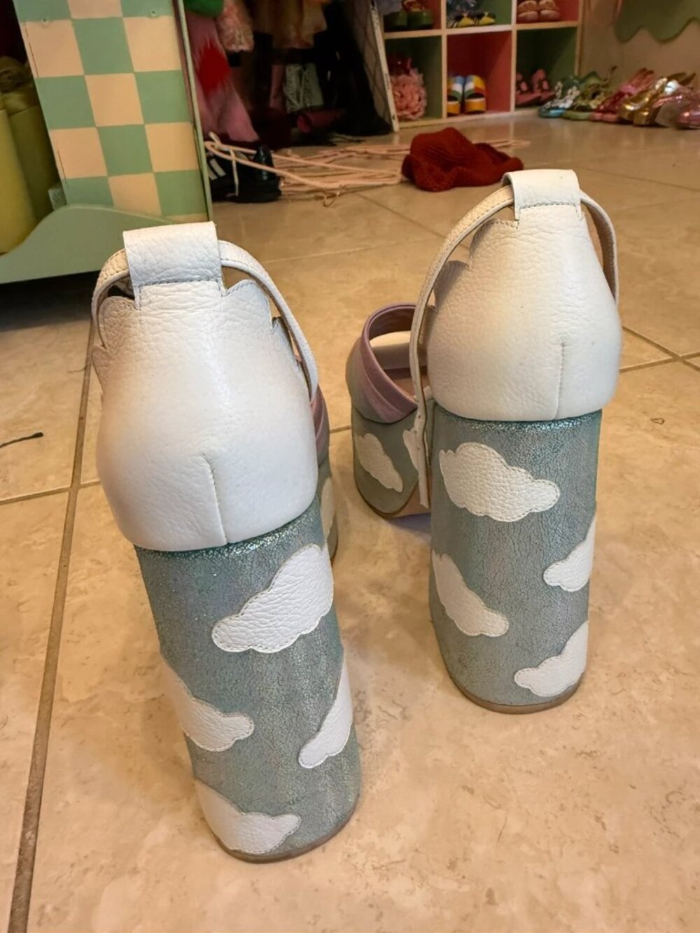 Jessica Butrich rainbow pastel cloud platforms size 39: U.S. 8 - Picture 7 of 7